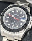 Custom Carbon Fiber Yacht with Red Second Hand | Modern Stainless Steel Sport Watch |