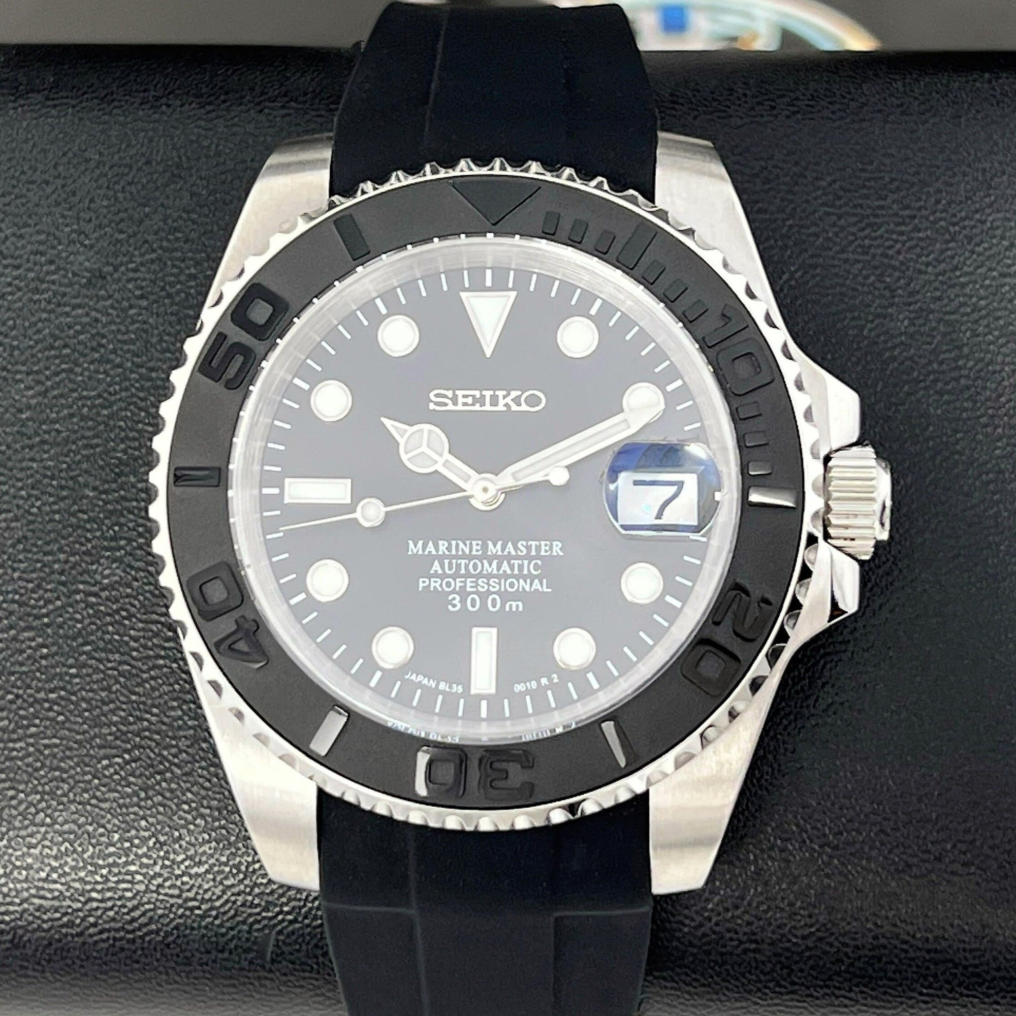 Custom Yacht | Stainless Steel | Men's Watch | Dive Watch | Rubber Strap | Mod | Custom Mod | Watch Mod | Silver Diver