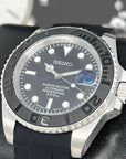 Custom Yacht | Stainless Steel | Men's Watch | Dive Watch | Rubber Strap | Mod | Custom Mod | Watch Mod | Silver Diver
