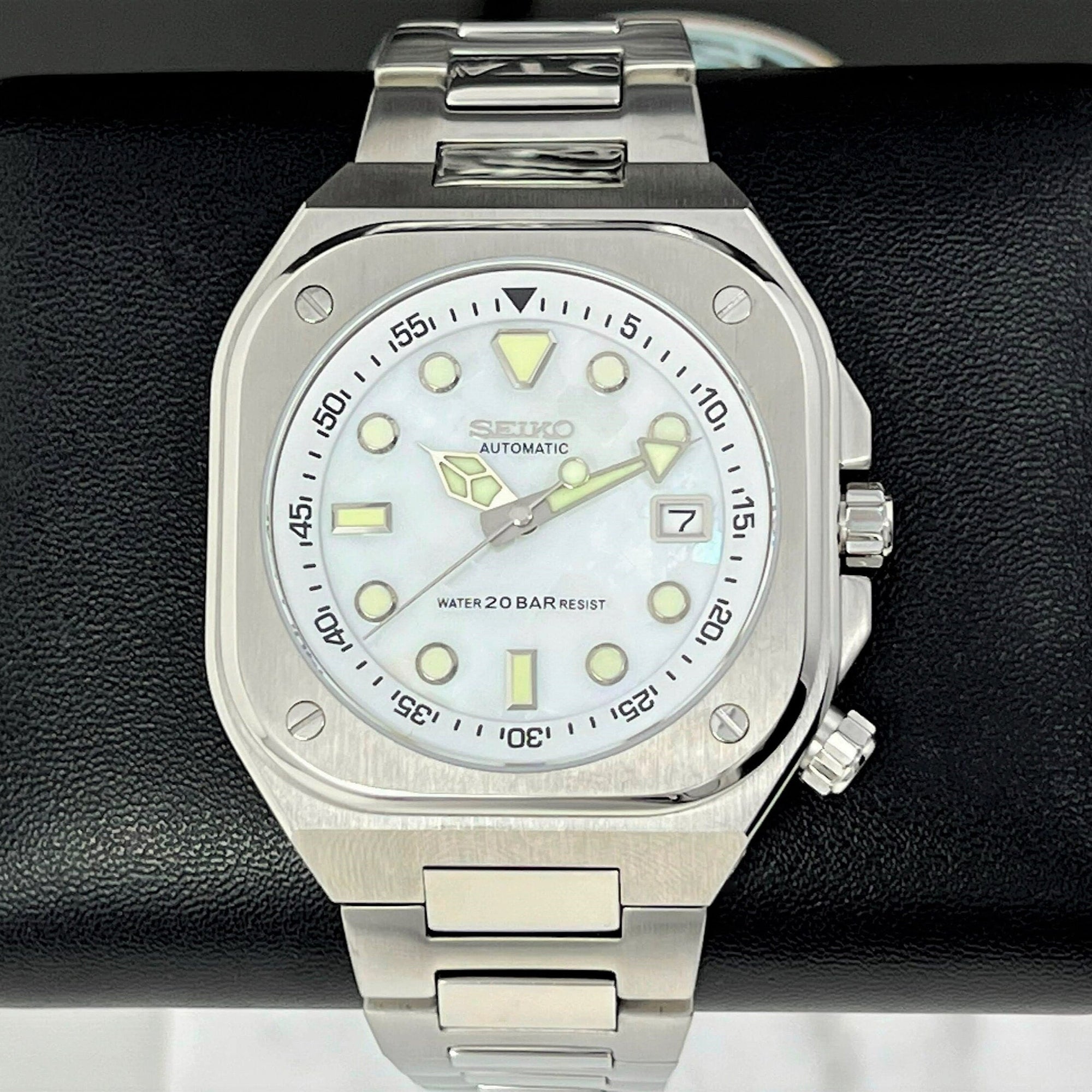 Custom Modern Square Watch - Luxury Geometric Shell | Stainless Steel | Mod | NH35 | Premium Luxury Wristwatch | Watch Mod