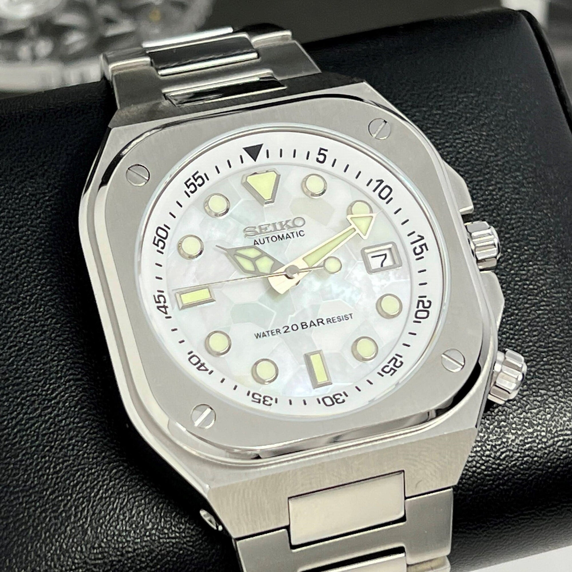 Custom Modern Square Watch - Luxury Geometric Shell | Stainless Steel | Mod | NH35 | Premium Luxury Wristwatch | Watch Mod