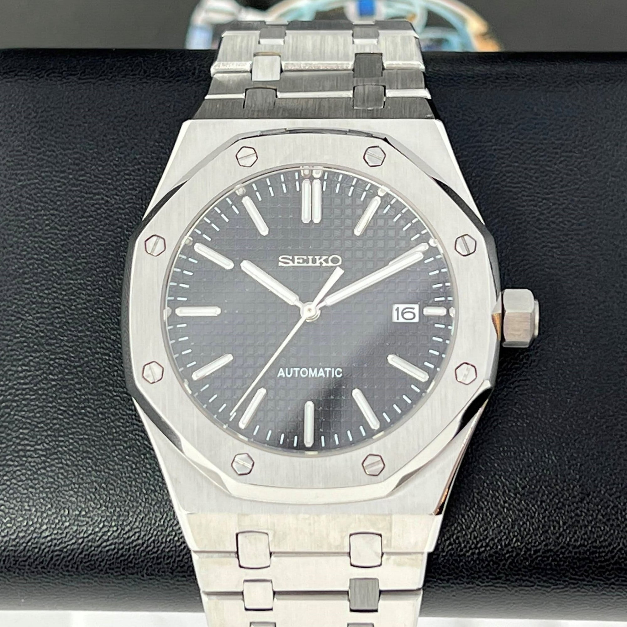 Seikoak 2023 - Modern Black Stainless Steel Sports Watch | Mod | Watch Mod | NH35 Automatic Movement | Luxury Dress Watch | Color Dial