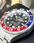 Custom Pepsi Full GMT - Left Hand | Blue and Red | NH34 movement | 41mm | Timezone | Automatic Custom Watch | Watch Mod | Destro | South Paw