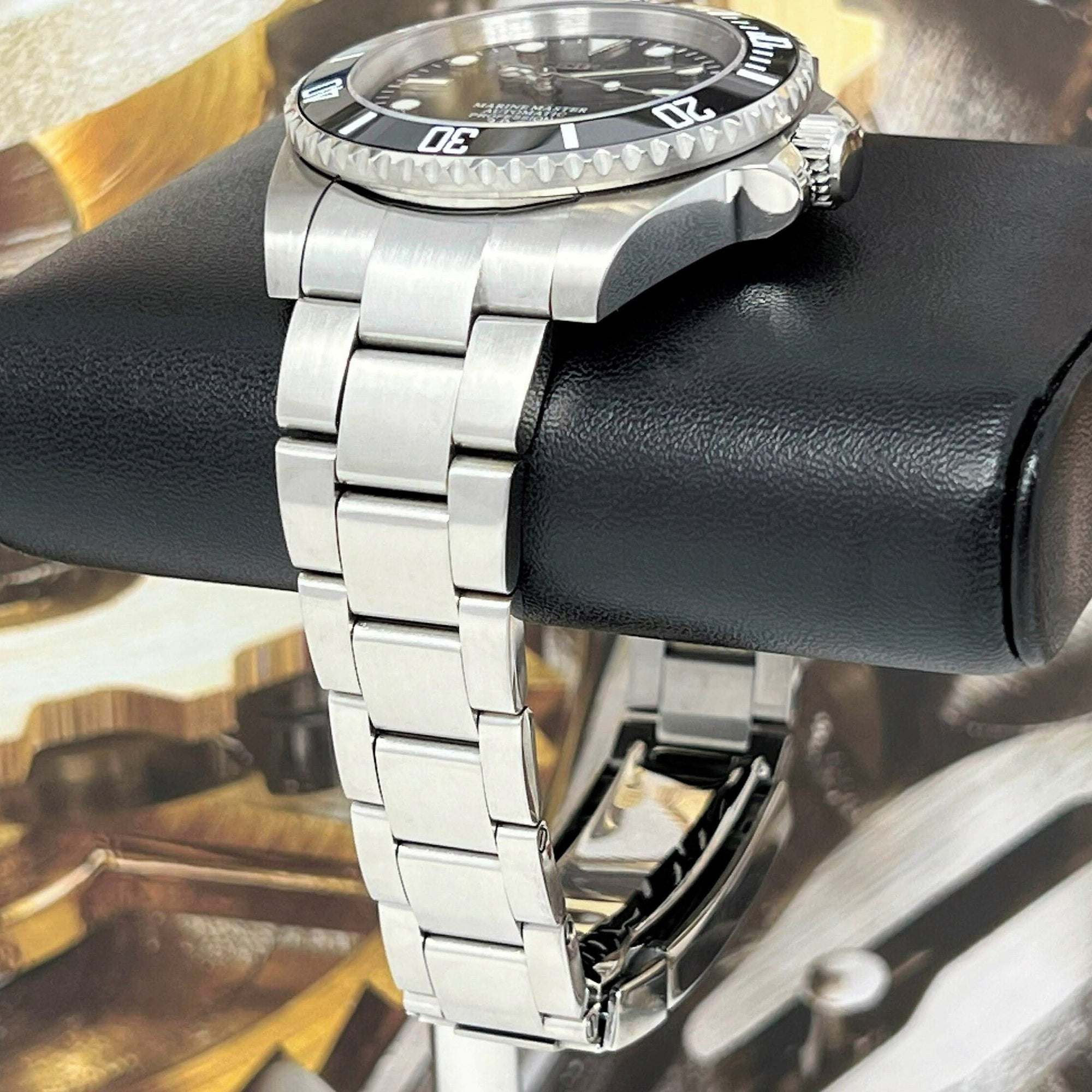 Custom Sub No Date Black | Stainless Steel | Sapphire Crystal | Oyst Steel Bracelet | Ceramic Bezel Mod | Watch Mod | Sub NH35