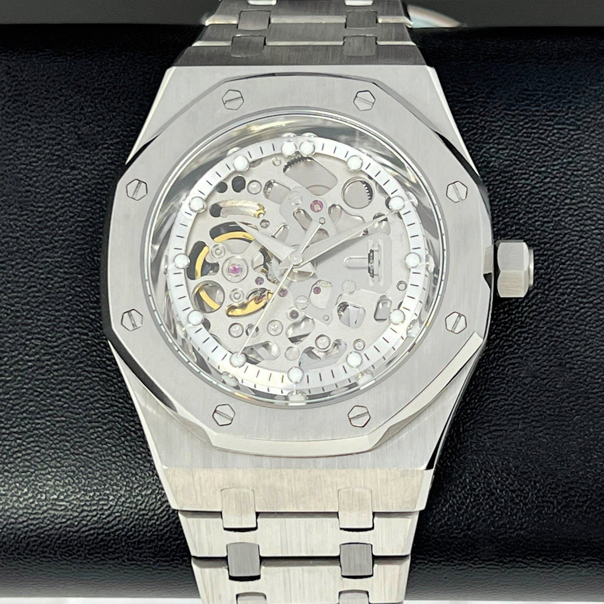 Seikoak Skeleton | Modern Stainless Steel | Luxury Watch | Ghost Mod | Watch Mod | Open Heart | Open Case Watch | Transparent