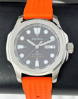 Custom Seikonaut Orange Modern Diver Watch | Turtle Dial | Rubber Dive Watch | Sport Watch | Men's Watch | NH36 Automatic Movement