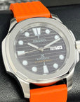 Custom Seikonaut Orange Modern Diver Watch | Turtle Dial | Rubber Dive Watch | Sport Watch | Men's Watch | NH36 Automatic Movement