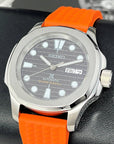 Custom Seikonaut Orange Modern Diver Watch | Turtle Dial | Rubber Dive Watch | Sport Watch | Men's Watch | NH36 Automatic Movement