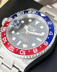 Custom Pepsi Full GMT - Left Hand | Blue and Red | NH34 movement | 41mm | Timezone | Automatic Custom Watch | Watch Mod | Destro | South Paw