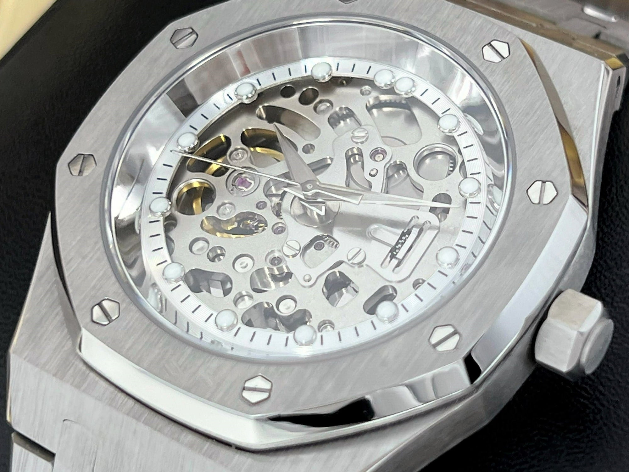 Seikoak Skeleton | Modern Stainless Steel | Luxury Watch | Ghost Mod | Watch Mod | Open Heart | Open Case Watch | Transparent