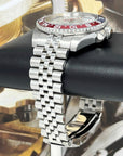 Custom White Pepsi GMT | Watch Mod | Mod | Stainless Steel Sport Watch | Custom NH35 Movement | Blue Red | Jub Strap | Sapphire