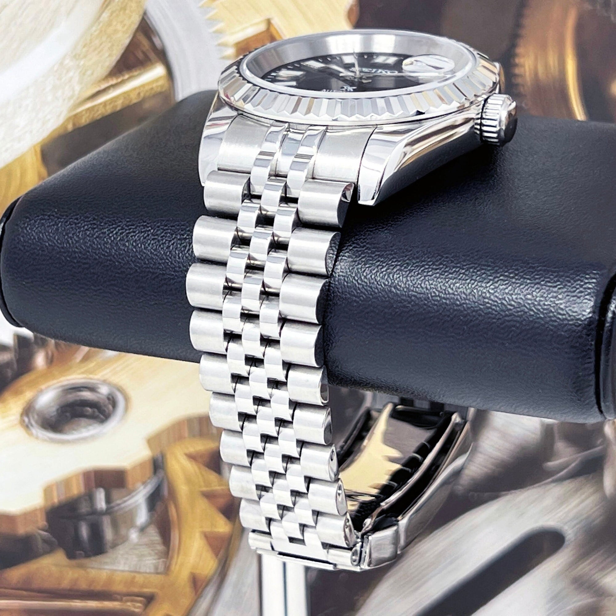 Luxury Black Datejust 39mm | Fluted Bezel | Jub | Date | NH35 | Mod | Watch Mod | Custom Watch | Prospex | DJ39 | Automatic