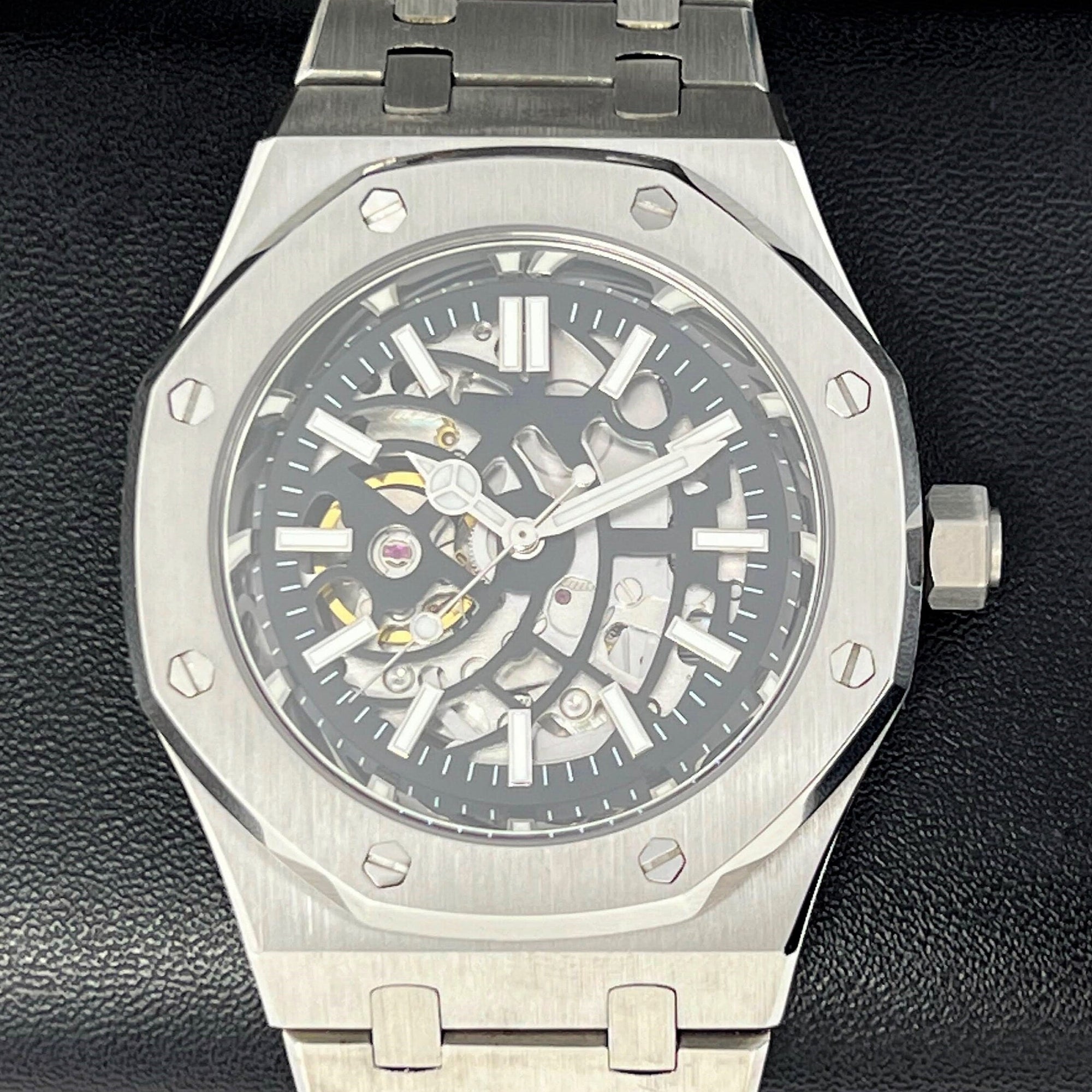 Seikoak Skeleton | New | Modern Stainless Steel | Luxury Watch | Ghost Mod | Watch Mod | Open Heart | Open Case Watch | Transparent