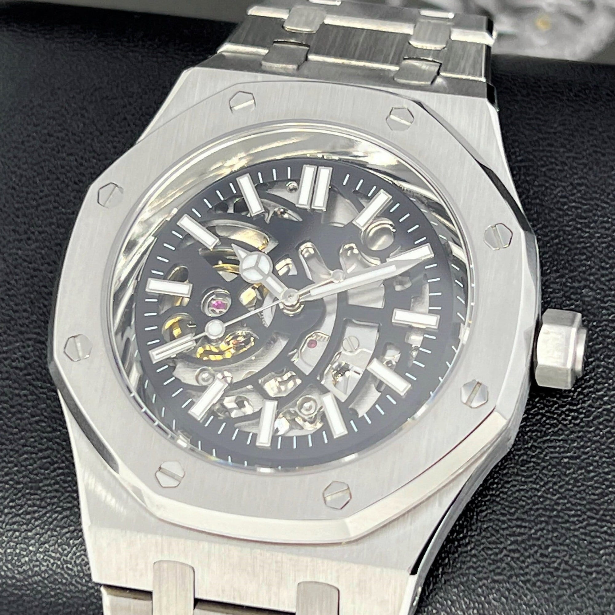 Seikoak Skeleton | New | Modern Stainless Steel | Luxury Watch | Ghost Mod | Watch Mod | Open Heart | Open Case Watch | Transparent