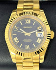 Gold and Black 39mm Datejust | Roman Numeral | Buckley | Fluted Bezel | Oyst | NH35 | Mod | Watch Mod | Custom Watch | DJ39