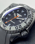 Custom Stealth Blackout Yacht | SKX007 | Men's Watch | Dive Watch | Rubber Black | Mod | 100M | Custom Mod | Watch Mod | Diver