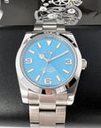 Custom Baby Blue Exp | Stainless Steel Watch | 36mm | Automatic Watch | NH35 Movement | Mod | Watch Mod | Sky Light Blue