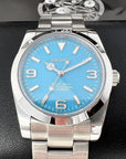 Custom Baby Blue Exp | Stainless Steel Watch | 36mm | Automatic Watch | NH35 Movement | Mod | Watch Mod | Sky Light Blue