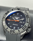 Custom Stealth Blackout Yacht | SKX007 | Men's Watch | Dive Watch | Rubber Black | Mod | 100M | Custom Mod | Watch Mod | Diver