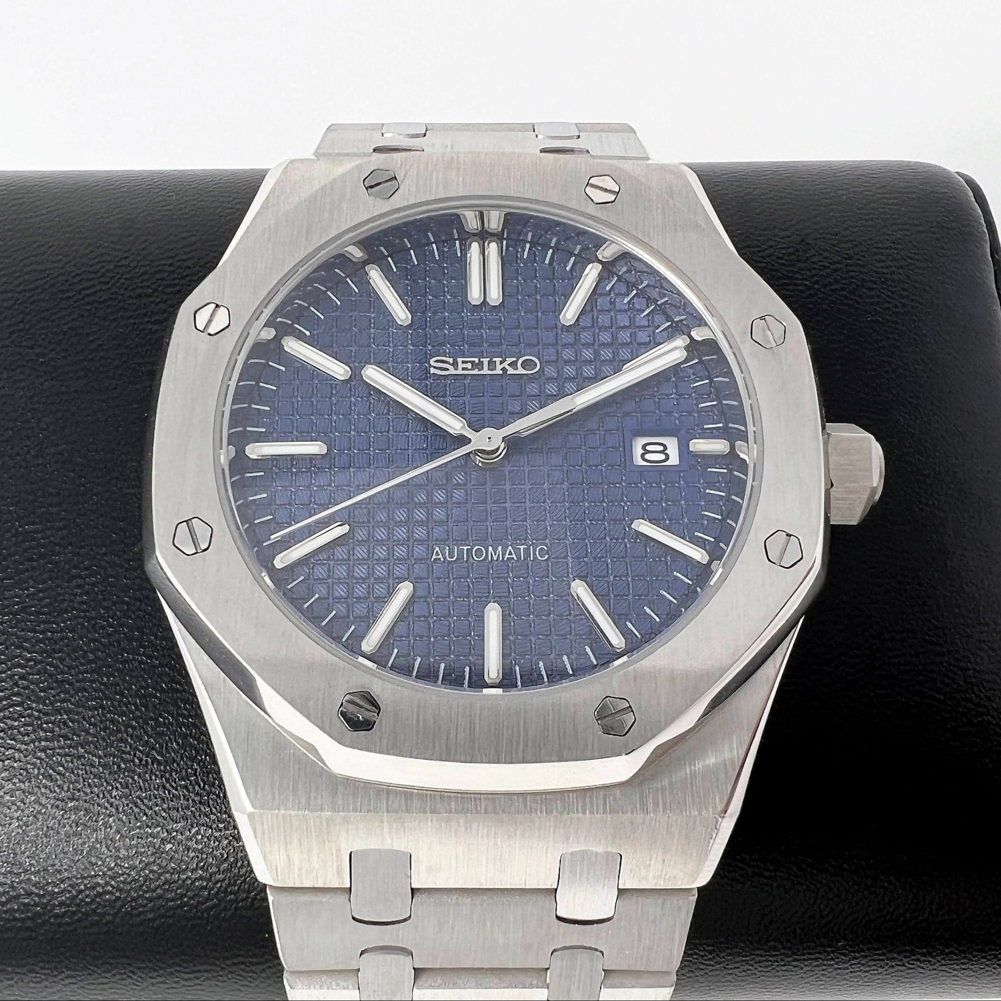 Custom Seikoak Blue - Modern Stainless Steel Sports Watch | Mod | Watch Mod | NH35 Automatic Movement | Luxury Dress Watch | Blue Dial