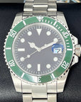 Custom Emerald Sub | Green Watch | Dive Watch, Diver, Men Watch, Wristwatch, NH35 Automatic Watch, Green Bezel, Mod, Watch Mod, No Logo