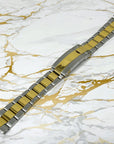Yellow Gold and Two Tone Watch Strap | Stainless Steel | 20mm | Watch Band | Easy Glide | Quick Adjust Clasp | 904L | Watch Strap | Band