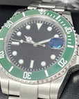 Custom Emerald Sub | Green Watch | Dive Watch, Diver, Men Watch, Wristwatch, NH35 Automatic Watch, Green Bezel, Mod, Watch Mod, No Logo