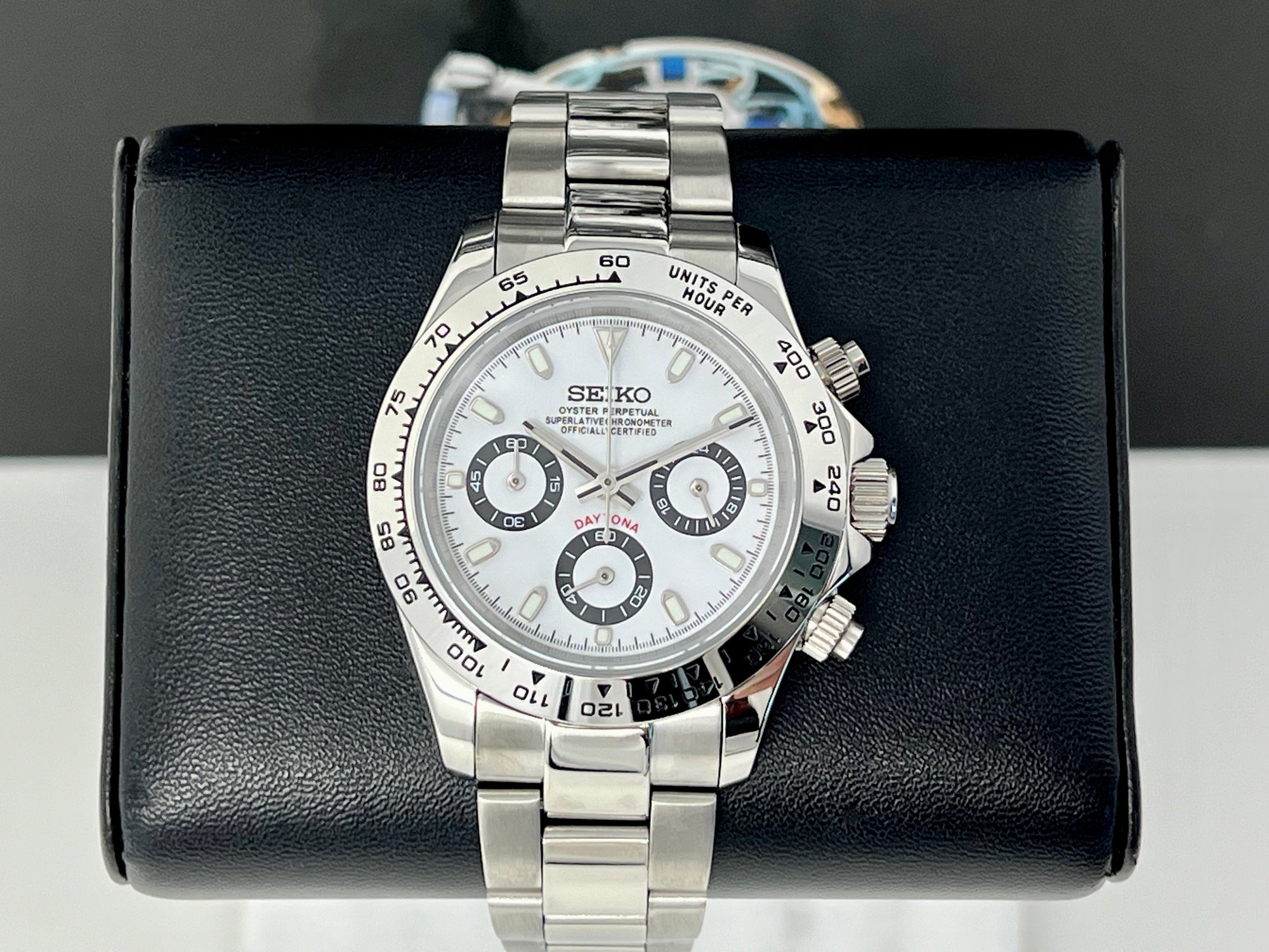 Seiko Silver Panda Daytona - Luxury Chronograph | Chrono | Mecaquartz | Mens | Sport Watch | VK63 Quartz | Daytona | Cosmograph