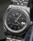 Black Arabic Dial with Silver Band