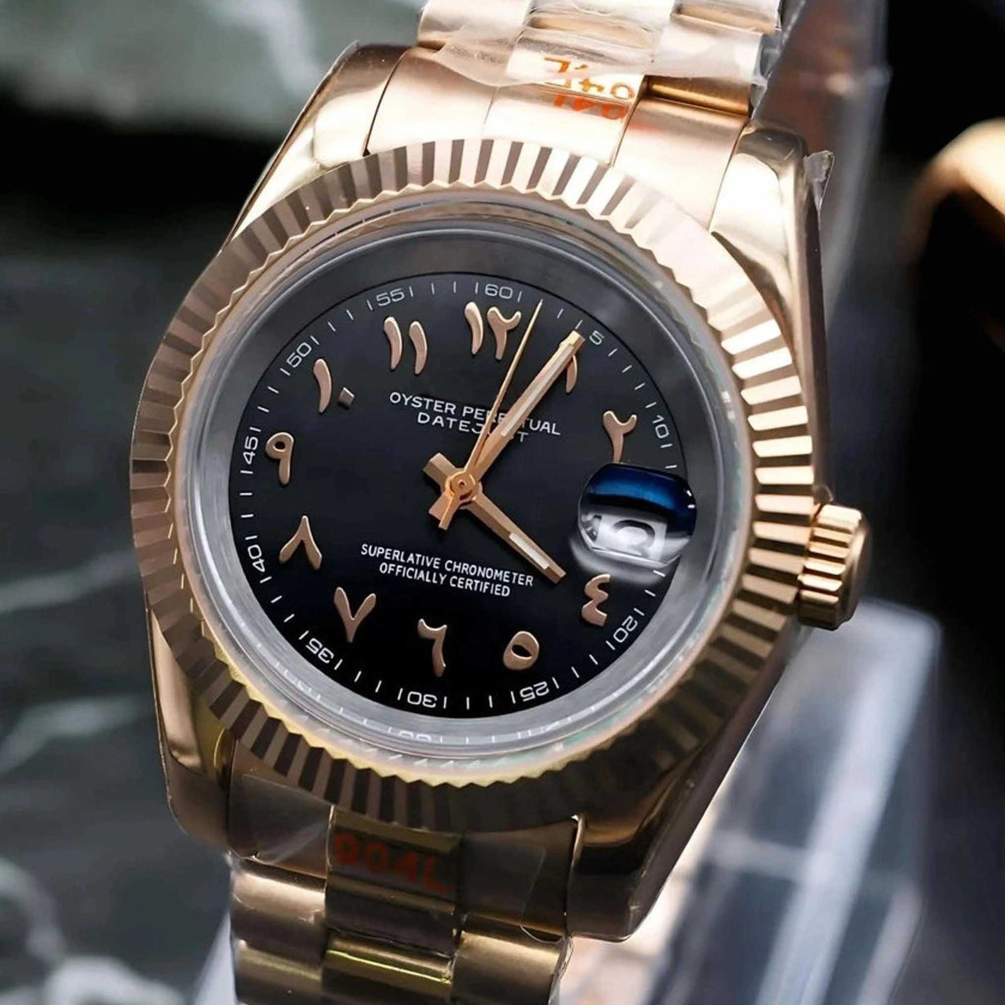 Black Rose Gold Dial with Band