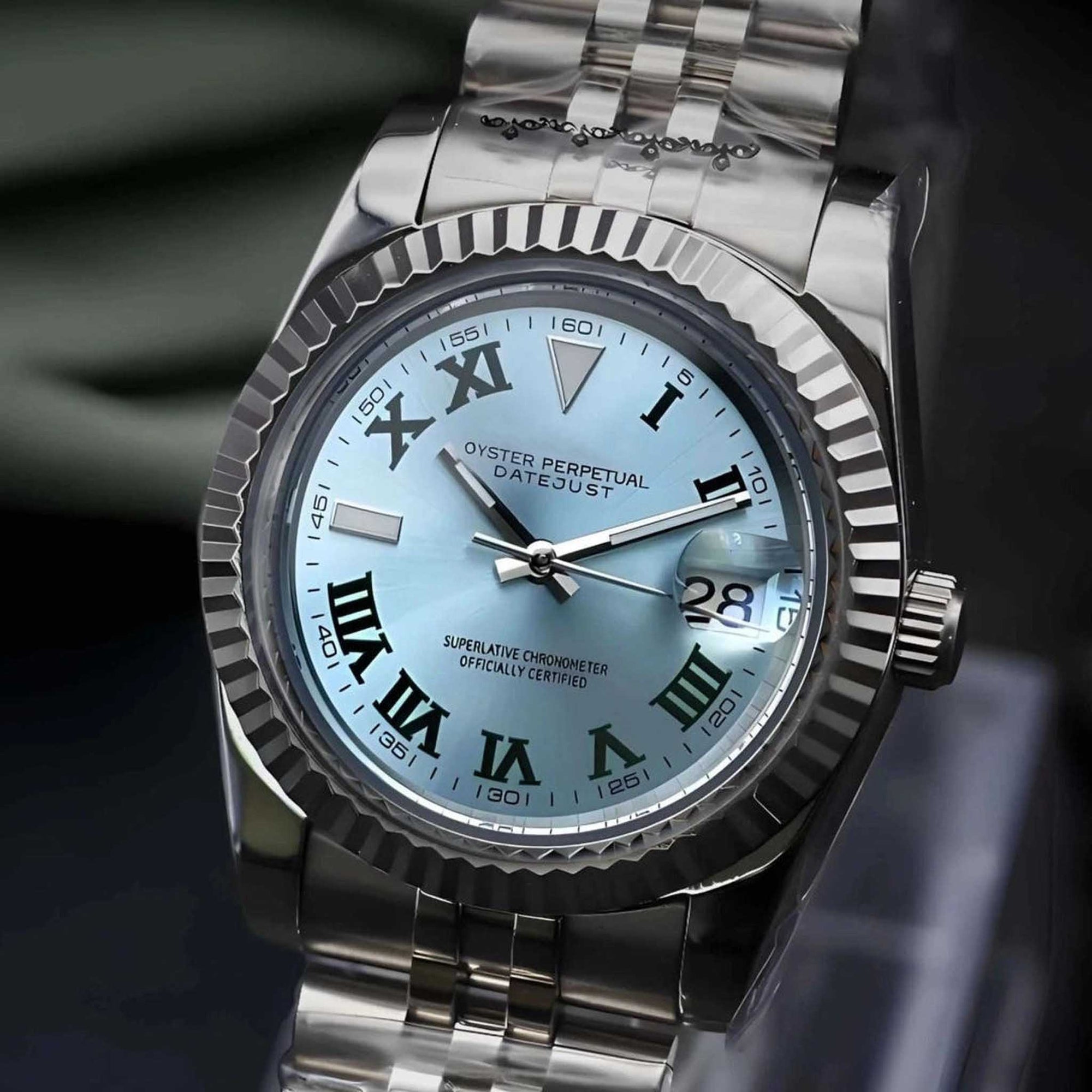 Blue Wimbledon Dial with Silver Band