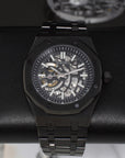 Seikoak Skeleton Watch | Blacked Out See Through Open Heart | Skeleton Watch Movement | Black Wristwatch | Mens Watch | Watch Mod | NH70
