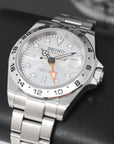 Custom Explorer II Watch | White or Silver | 4 Hand GMT | 41mm, Stainless Steel Sports Watch, White Dial, Seiko NH34 Automatic Movement