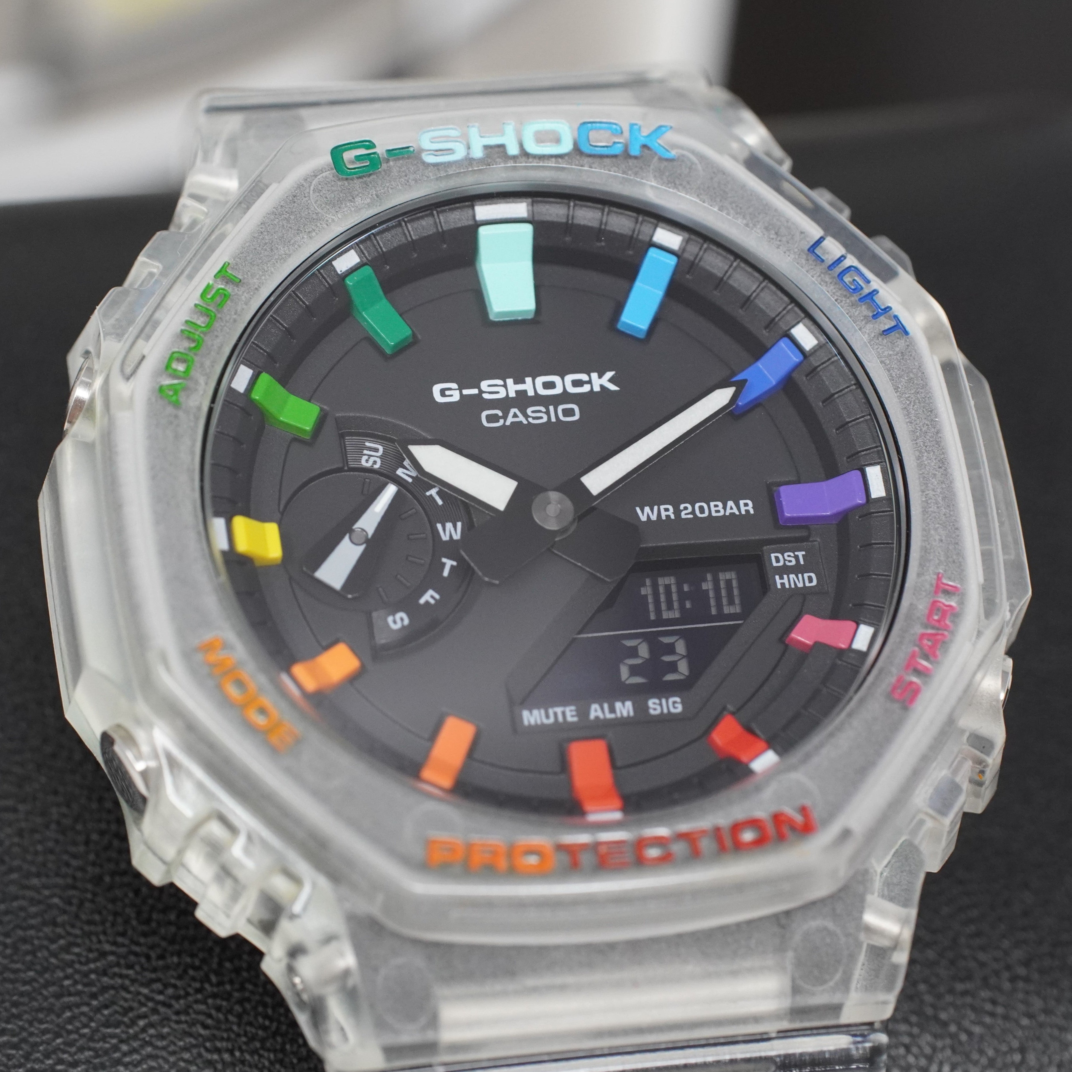 G-SHOCK GA2100-SKE スケルトン レインボー カシオーク MOD G-Shock Casioak Jellyfish Rainbow Mod | GA-2100