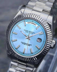 Ice Blue Dial with Silver Band