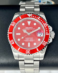 Custom Red Submariner Watch | "Iron Man" | Sapphire Crystal | Red Bezel | Red Dial Watch Mod | Seiko NH35 Automatic