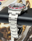 Custom Pepsi - 4 Hand GMT 2023 - Blue and Red - with Seiko NH34 movement - 41mm - Dual Two Timezone - Automatic Custom Watch - Watch Mod