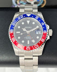 Custom Pepsi - 4 Hand GMT 2023 - Blue and Red - with Seiko NH34 movement - 41mm - Dual Two Timezone - Automatic Custom Watch - Watch Mod