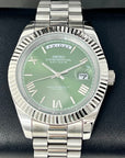 Custom Miyota Day Date Mod | Fluted Bezel | Green Dial | Presidential Bracelet | Date | NH35 | Seiko Mod
