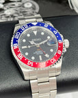 Custom Pepsi - 4 Hand GMT 2023 - Blue and Red - with Seiko NH34 movement - 41mm - Dual Two Timezone - Automatic Custom Watch - Watch Mod