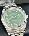 Custom Miyota Day Date Mod | Fluted Bezel | Green Dial | Presidential Bracelet | Date | NH35 | Seiko Mod