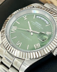 Custom Miyota Day Date Mod | Fluted Bezel | Green Dial | Presidential Bracelet | Date | NH35 | Seiko Mod