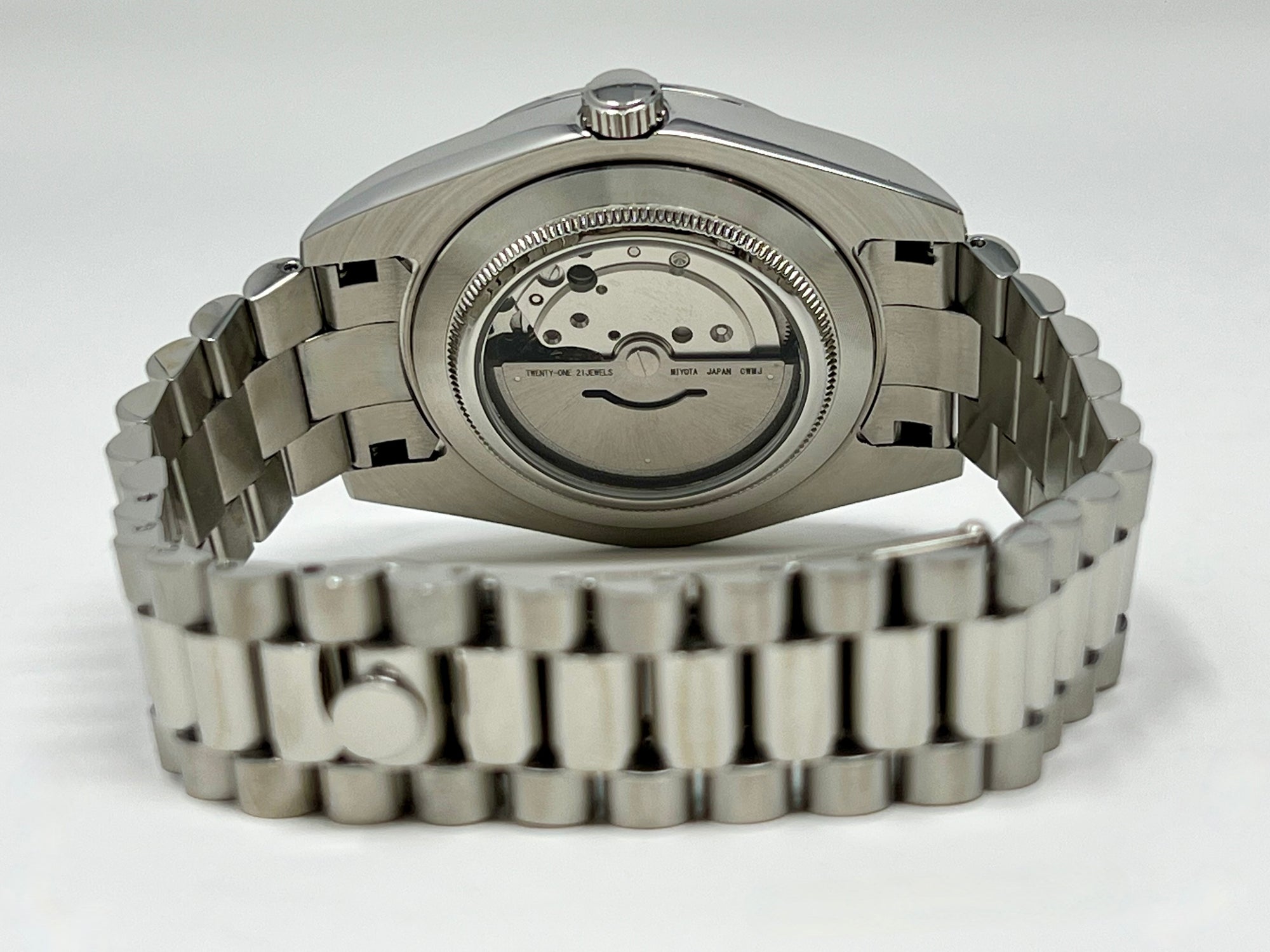Custom Miyota Day Date Mod | Fluted Bezel | Green Dial | Presidential Bracelet | Date | NH35 | Seiko Mod