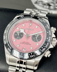 Seiko Chrono Black Bay Pink Watch on Jubilee Bracelet | Luxury Chronograph | Mecaquartz Movement | VK63