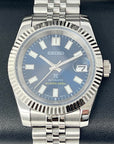 Royal Blue Datejust 40mm | Fluted Bezel | Jubilee | NH35 | Seiko Watch Mod | DJ40 | Glow in the Dark | Fluted Bezel | Blue Dial | Date just