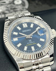 Royal Blue Datejust 40mm | Fluted Bezel | Jubilee | NH35 | Seiko Watch Mod | DJ40 | Glow in the Dark | Fluted Bezel | Blue Dial | Date just