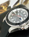 Custom Carbon Fiber Yachtmaster with Red Second Hand | Modern Stainless Steel Sport Watch |