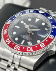 Custom Pepsi - 4 Hand GMT 2023 - Blue and Red - with Seiko NH34 movement - 41mm - Dual Two Timezone - Automatic Custom Watch - Watch Mod