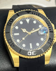 Custom Gold Yachtmaster - Clean Dial - Gold and Black Custom Built | Dive Watch | Yachting | Yellow Gold | Seiko Mod | Custom Mod | Watch Mod | Diver
