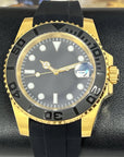 Custom Gold Yachtmaster - Clean Dial - Gold and Black Custom Built | Dive Watch | Yachting | Yellow Gold | Seiko Mod | Custom Mod | Watch Mod | Diver